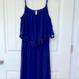 Navy tassel maxi dress